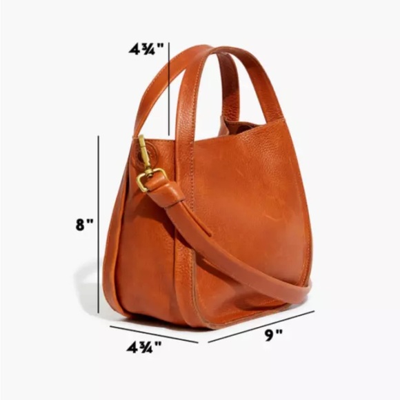 RARE Madewell Small Sydney Leather Crossbody Bag Charcoal Gray / Blue $168 #AI57 - Picture 15 of 15